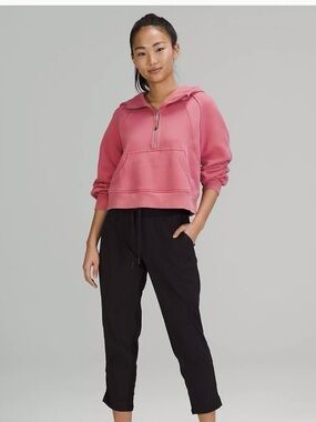 Lululemon Scuba Oversized Funnel Neck Half Zip Hoodie/ Rose/ Med